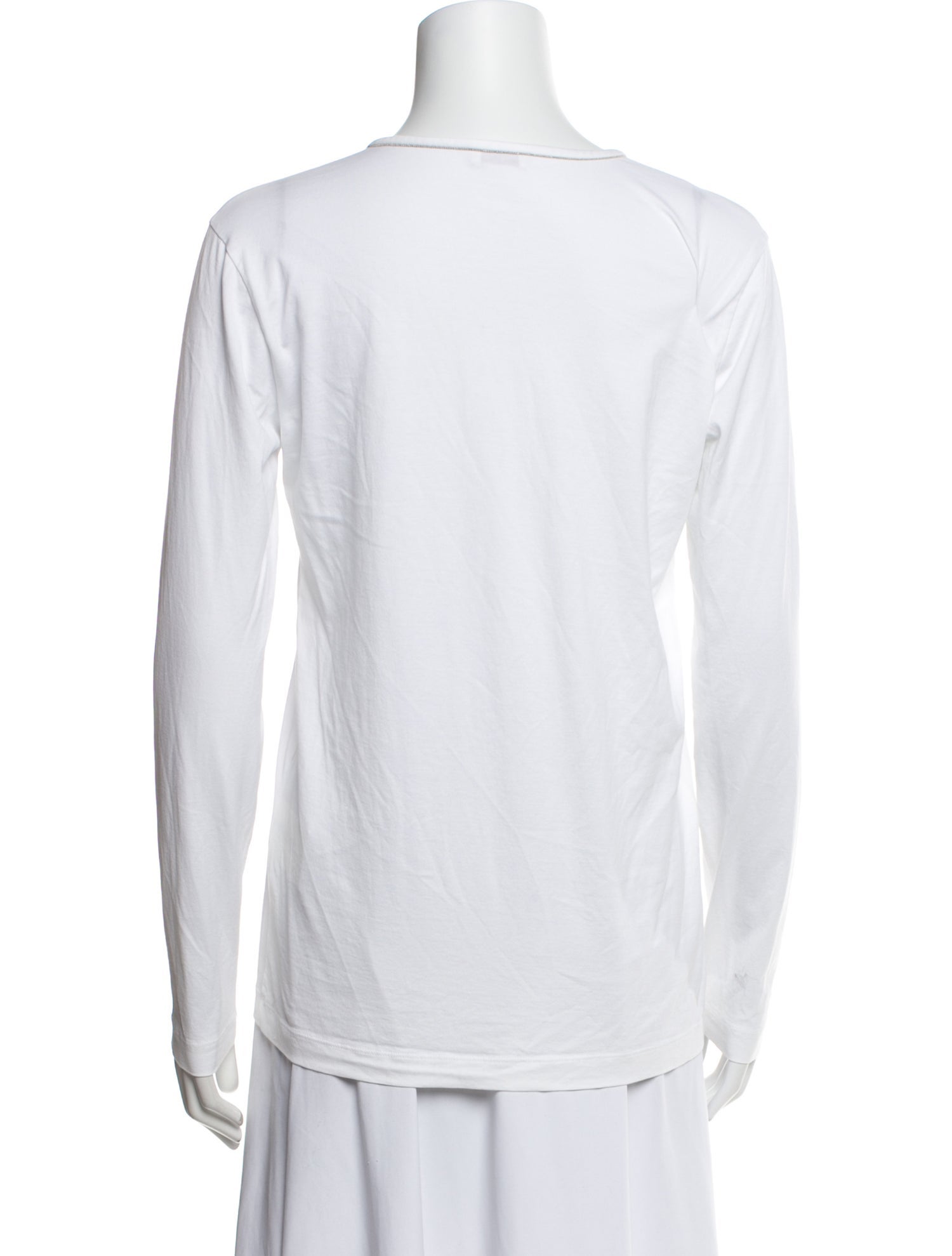 Brunello Cucinelli V-Neck Long Sleeve Top