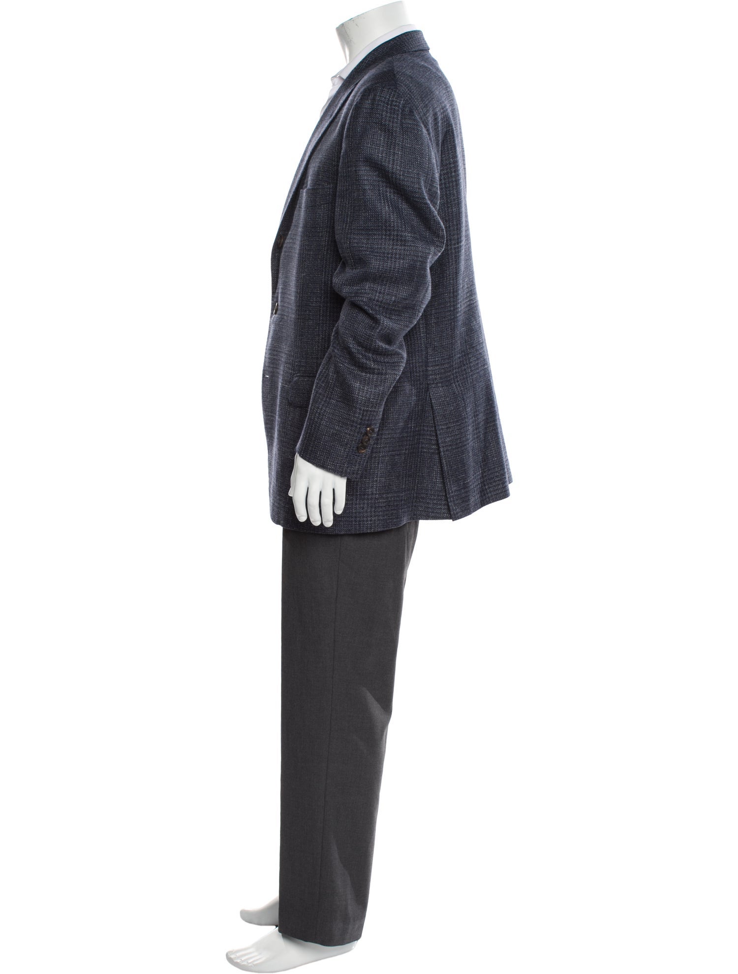 Brunello Cucinelli Wool Plaid Print Blazer