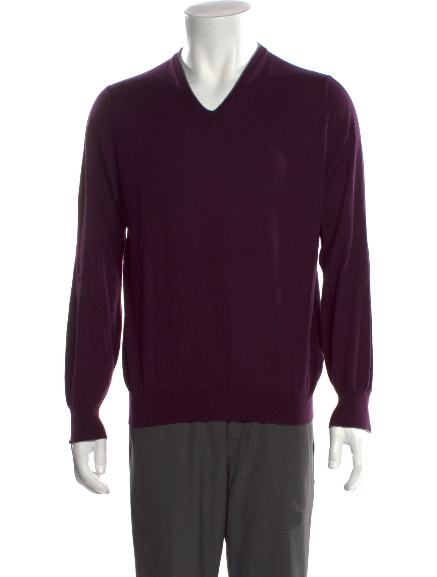 Brunello Cucinelli Virgin Wool V-Neck Pullover