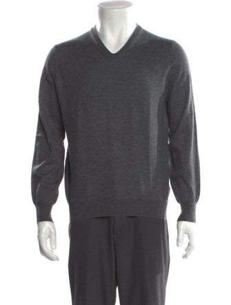 Brunello Cucinelli Virgin Wool V-Neck Pullover
