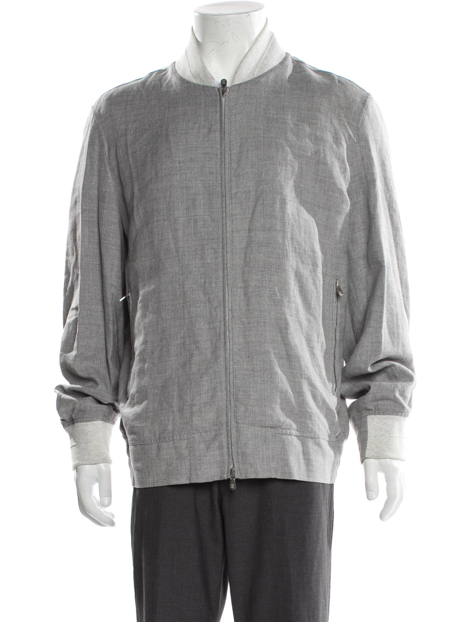 Brunello Cucinelli Linen Bomber Jacket