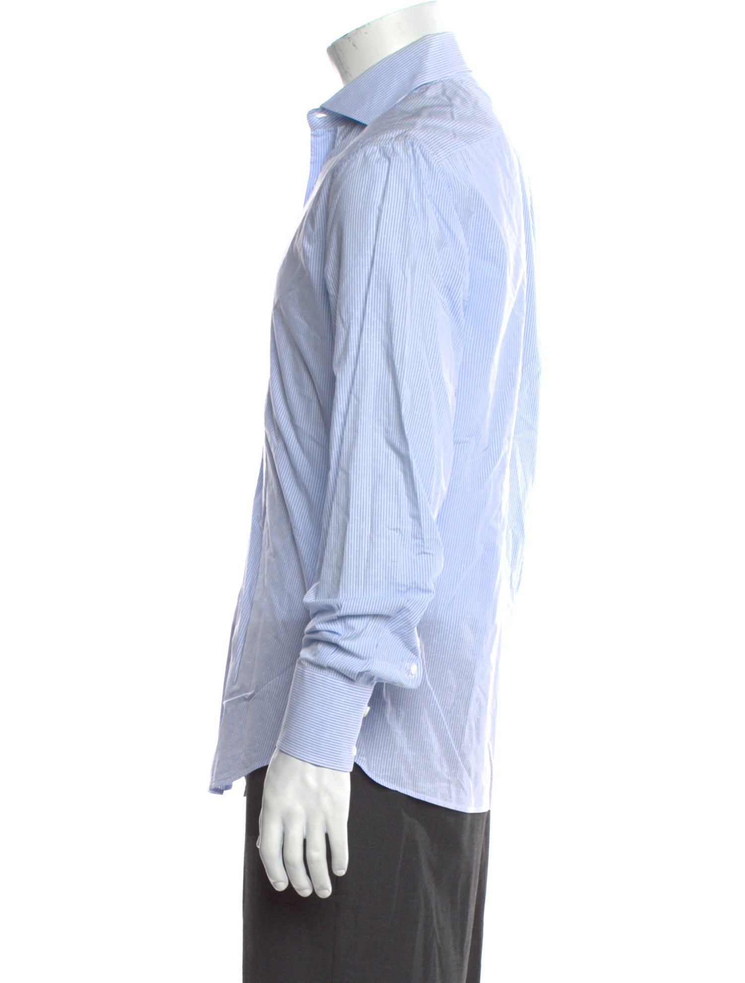 Brunello Cucinelli Striped Long Sleeve Dress Shirt