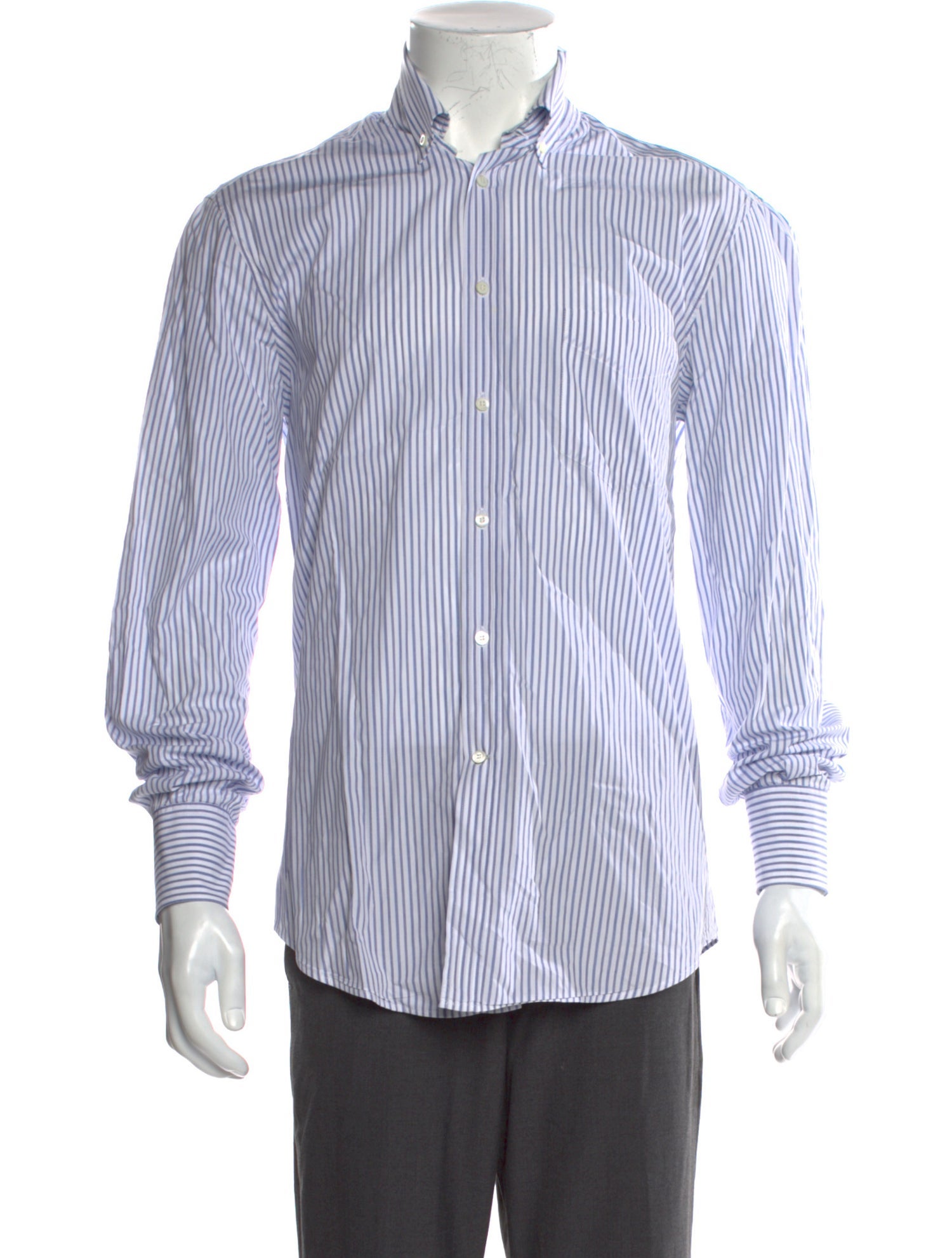 Brunello Cucinelli Striped Long Sleeve Shirt