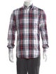 Brunello Cucinelli Plaid Print Long Sleeve Shirt
