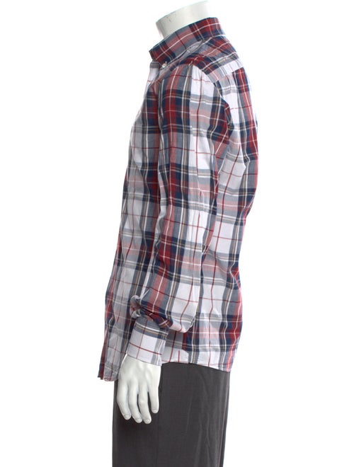 Brunello Cucinelli Plaid Print Long Sleeve Shirt