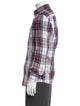 Brunello Cucinelli Plaid Print Long Sleeve Shirt