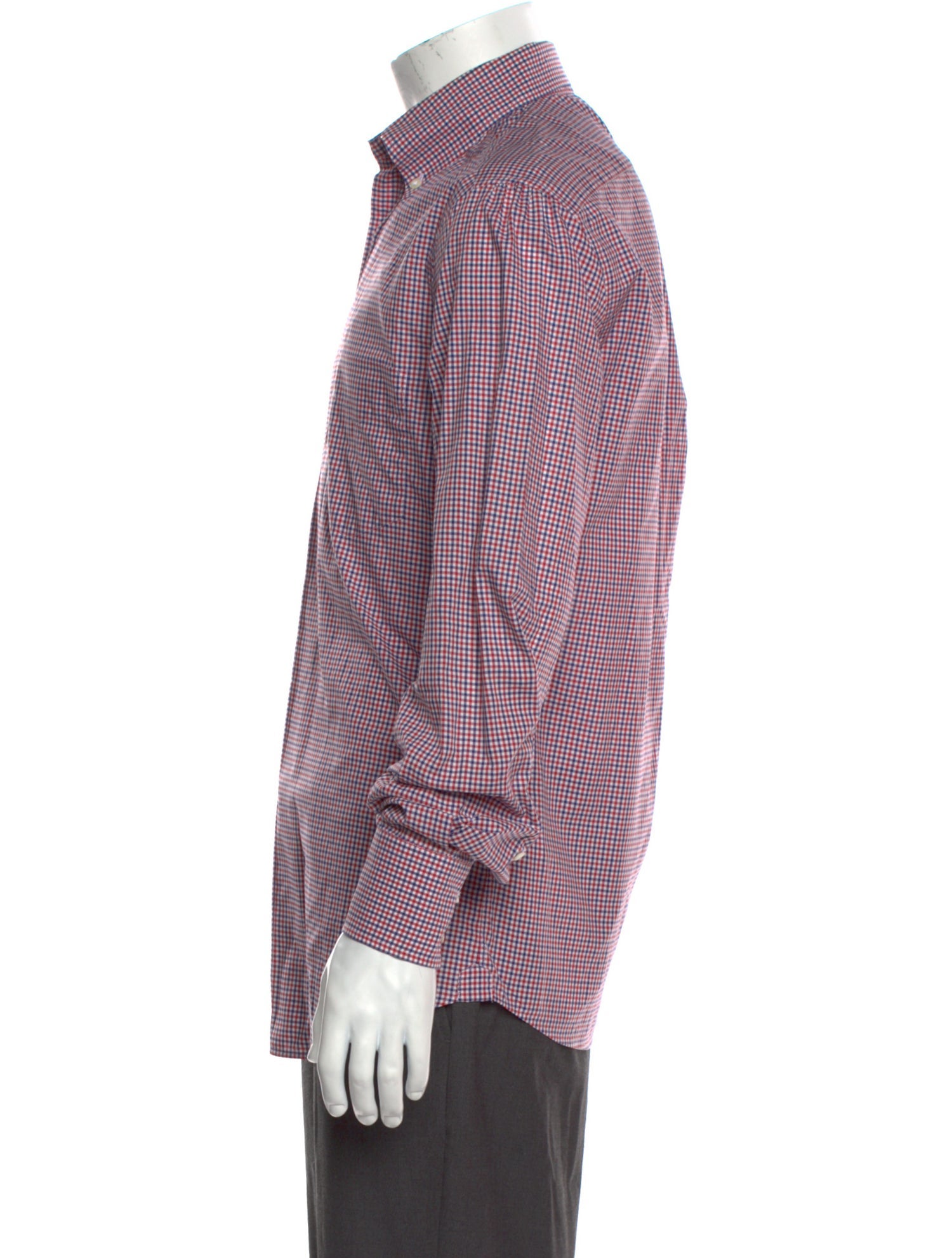 Brunello Cucinelli Plaid Print Long Sleeve Shirt