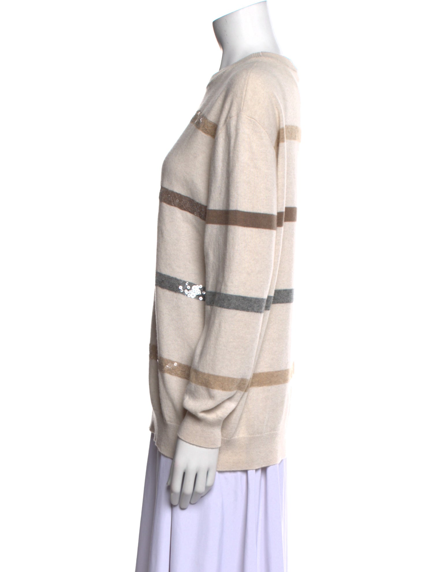 Brunello Cucinelli Virgin Wool Striped Sweater