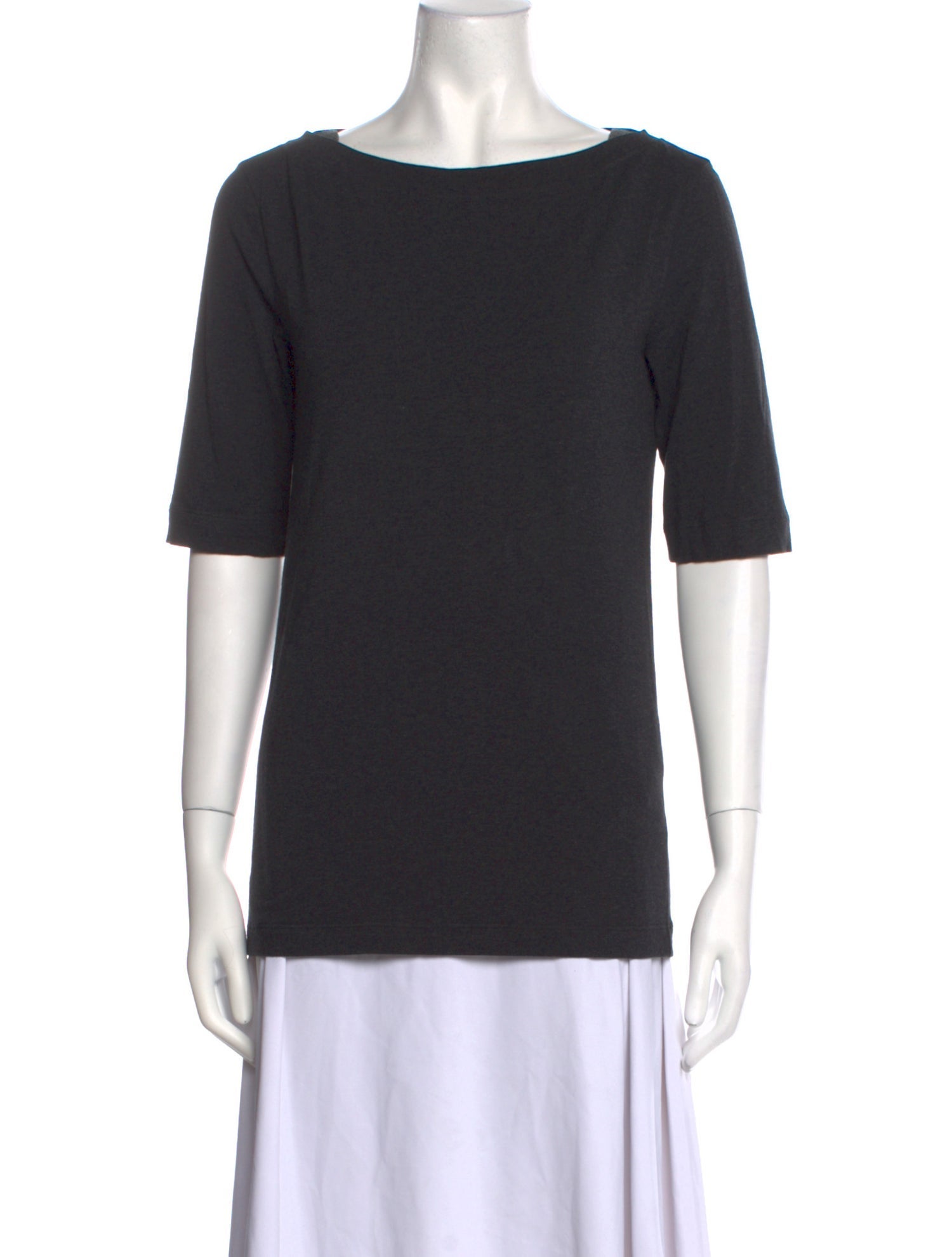 Brunello Cucinelli Bateau Neckline Short Sleeve T-Shirt