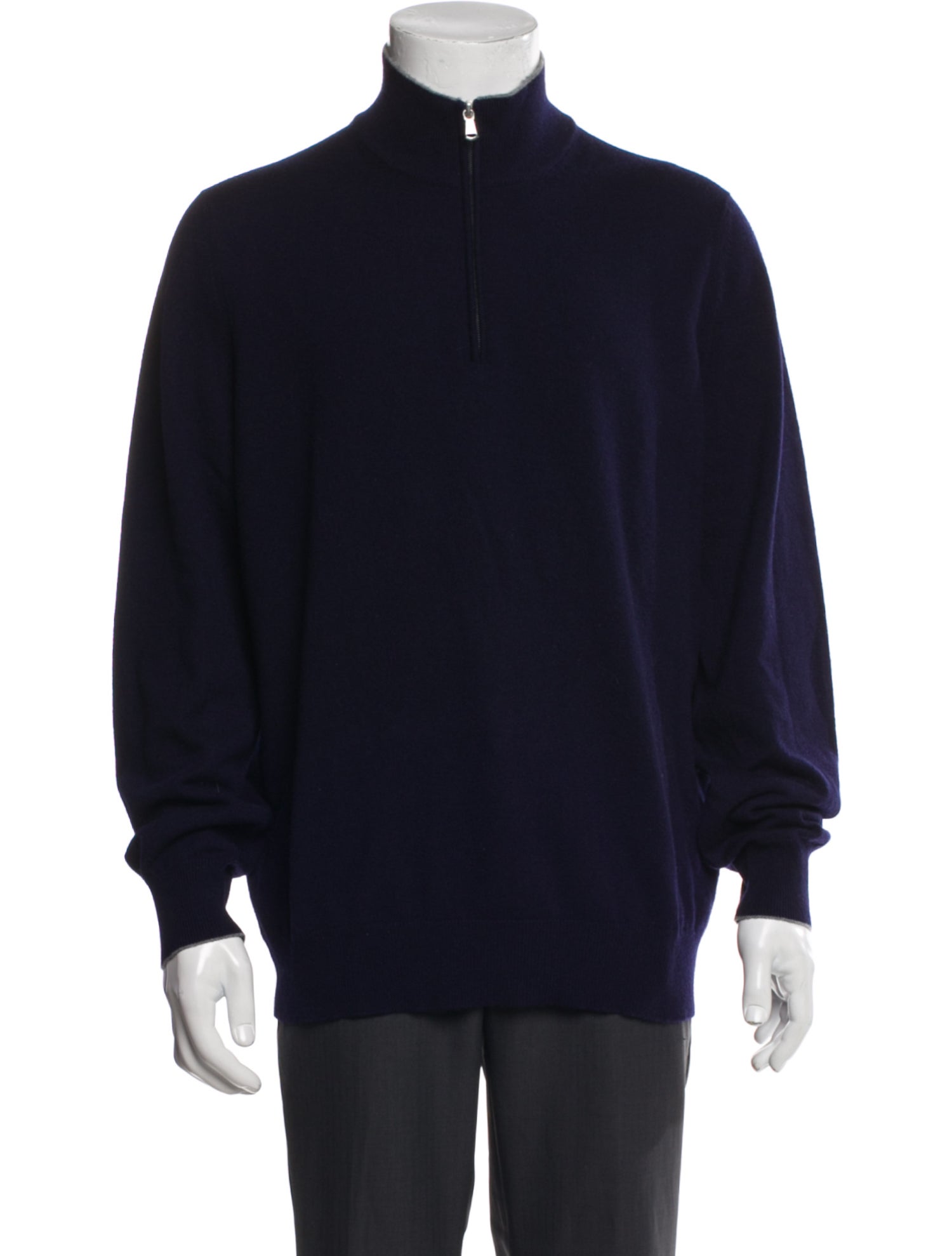 Brunello Cucinelli Cashmere Mock Neck Polo Sweater