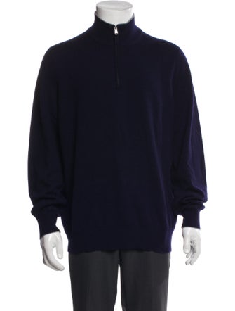 Brunello Cucinelli Cashmere Mock Neck Polo Sweater