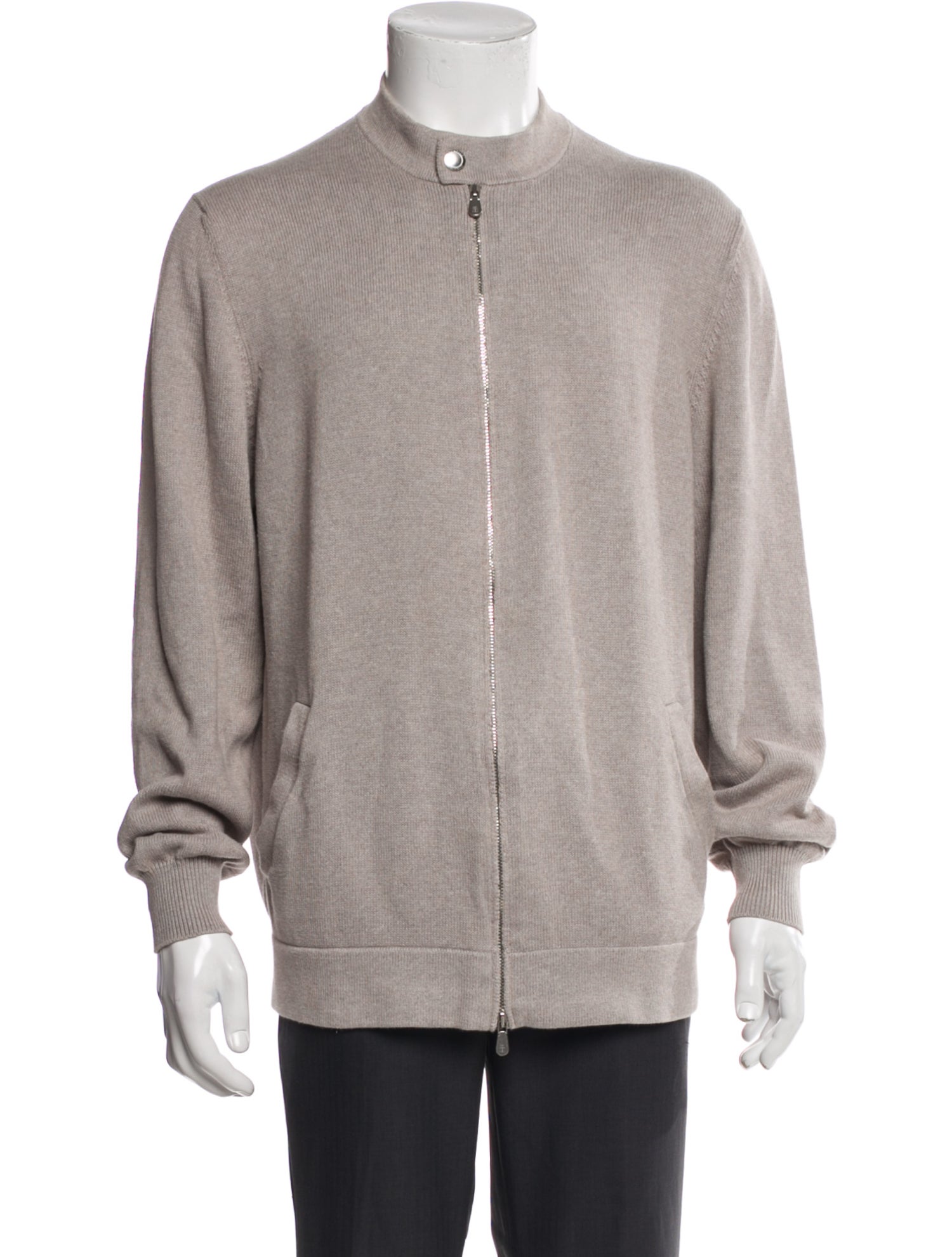 Brunello Cucinelli Mock Neck Long Sleeve Cardigan