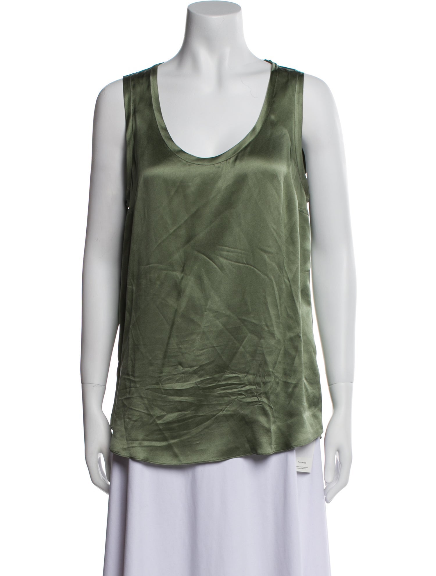 Brunello Cucinelli Silk Scoop Neck Top
