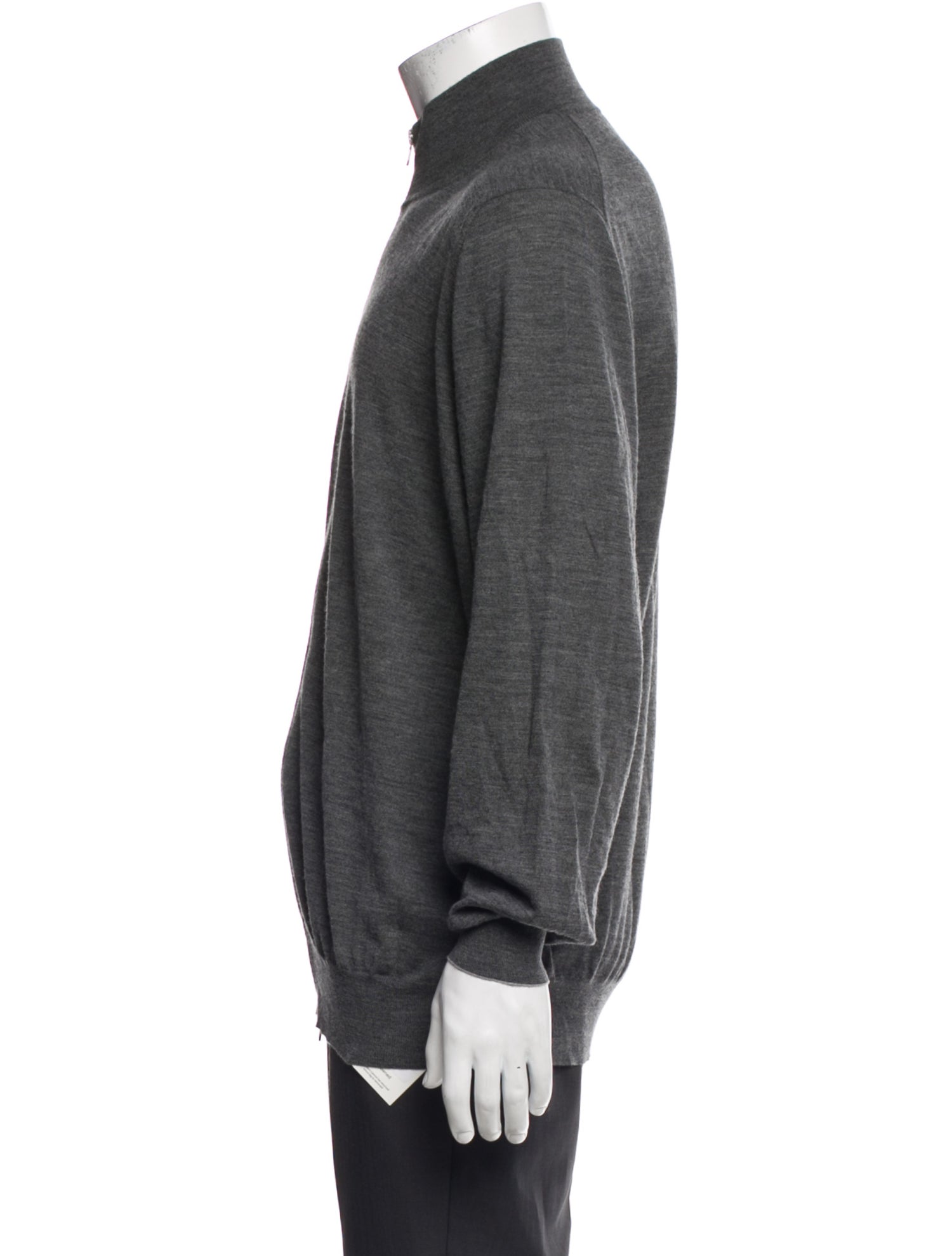 Brunello Cucinelli Virgin Wool Mock Neck Cardigan
