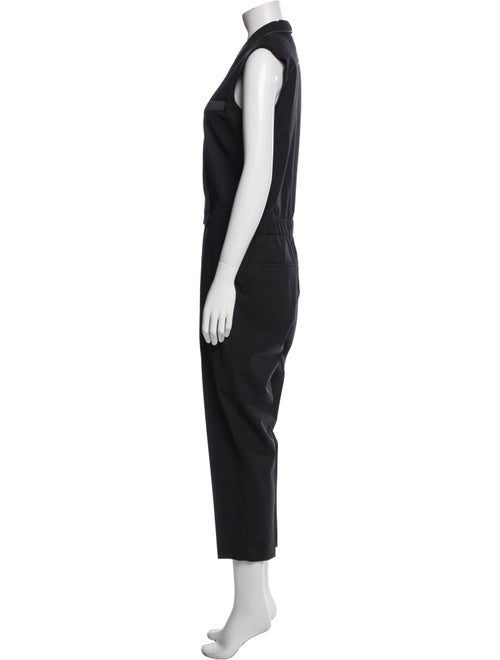 Brunello Cucinelli Virgin Wool V-Neck Jumpsuit