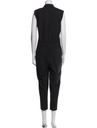 Brunello Cucinelli Virgin Wool V-Neck Jumpsuit