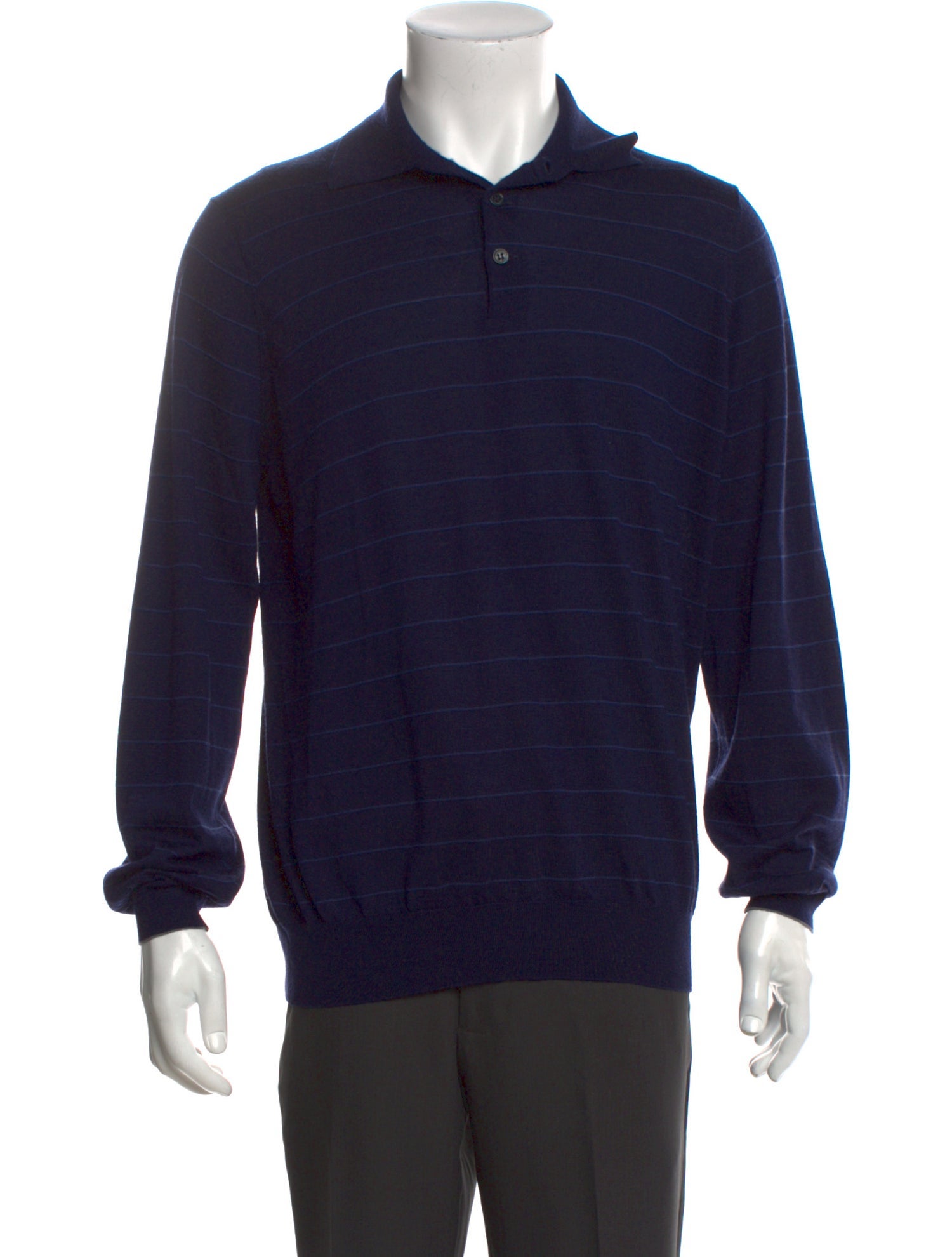Brunello Cucinelli Virgin Wool Collar Polo Shirt