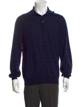 Brunello Cucinelli Virgin Wool Collar Polo Shirt