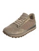 Brunello Cucinelli Suede Colorblock Pattern Sneakers