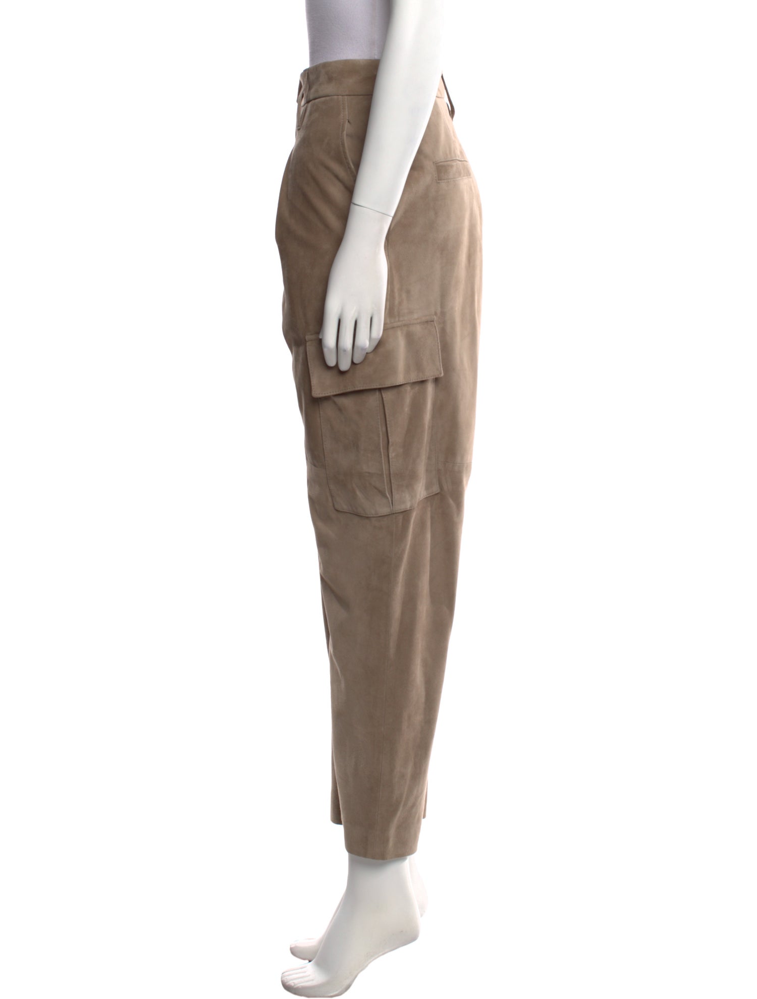 Brunello Cucinelli Leather Straight Leg Pants