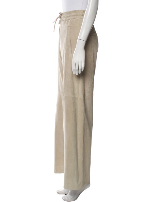 Brunello Cucinelli Leather Wide Leg Pants