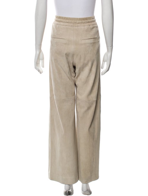 Brunello Cucinelli Leather Wide Leg Pants