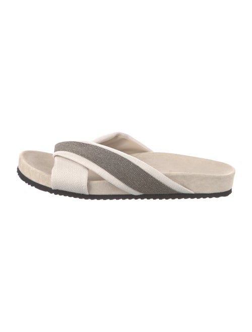 Brunello Cucinelli Monili Beaded Accents Slides