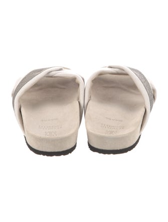 Brunello Cucinelli Monili Beaded Accents Slides