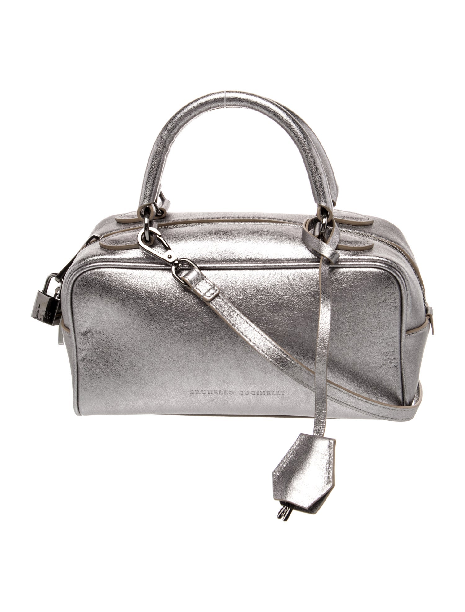 Brunello Cucinelli Leather Top Handle Bag