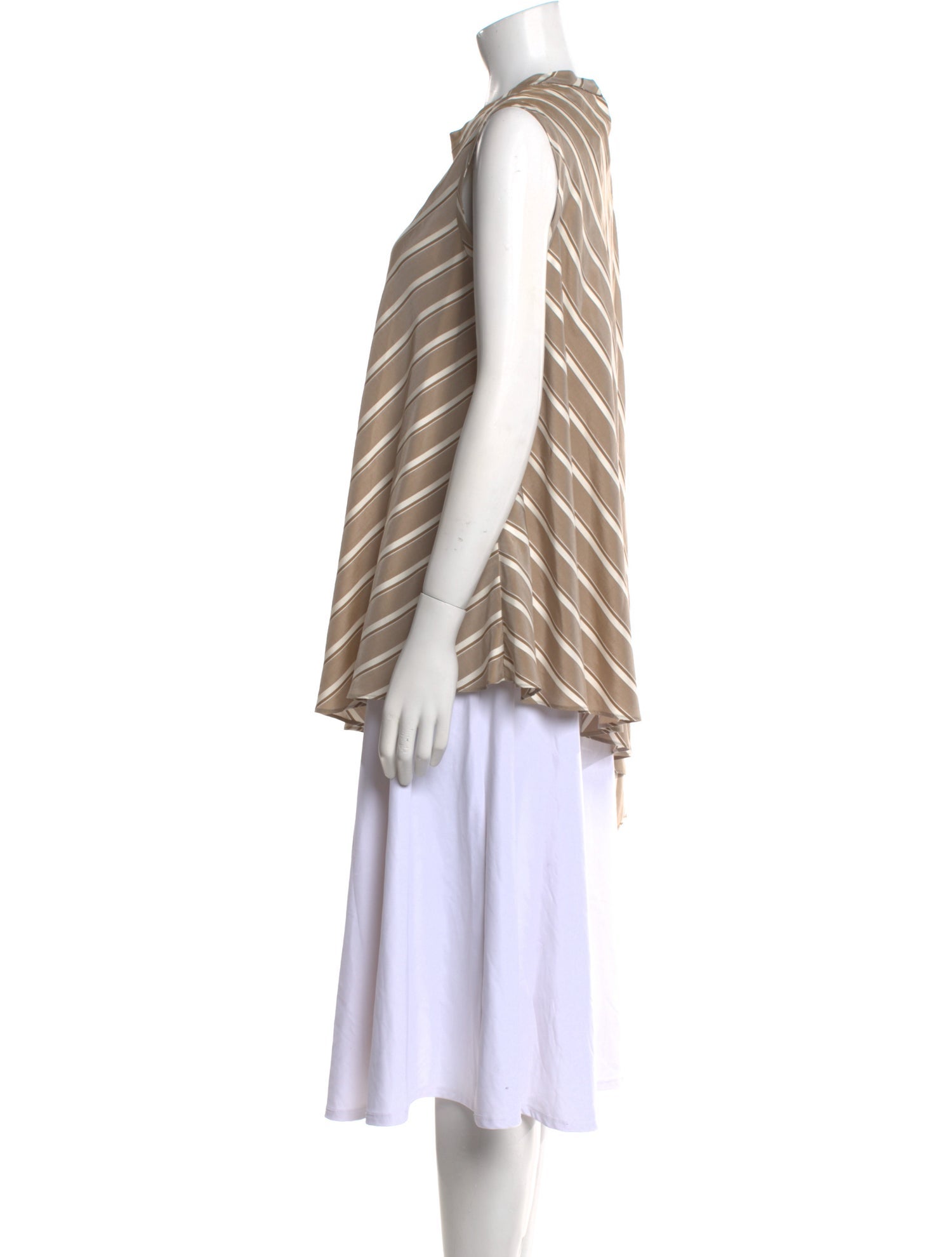 Brunello Cucinelli Silk Striped Tunic