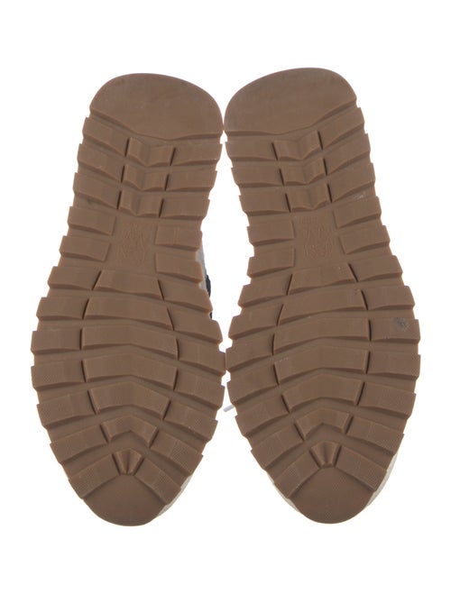 Brunello Cucinelli Suede Colorblock Pattern Sneakers