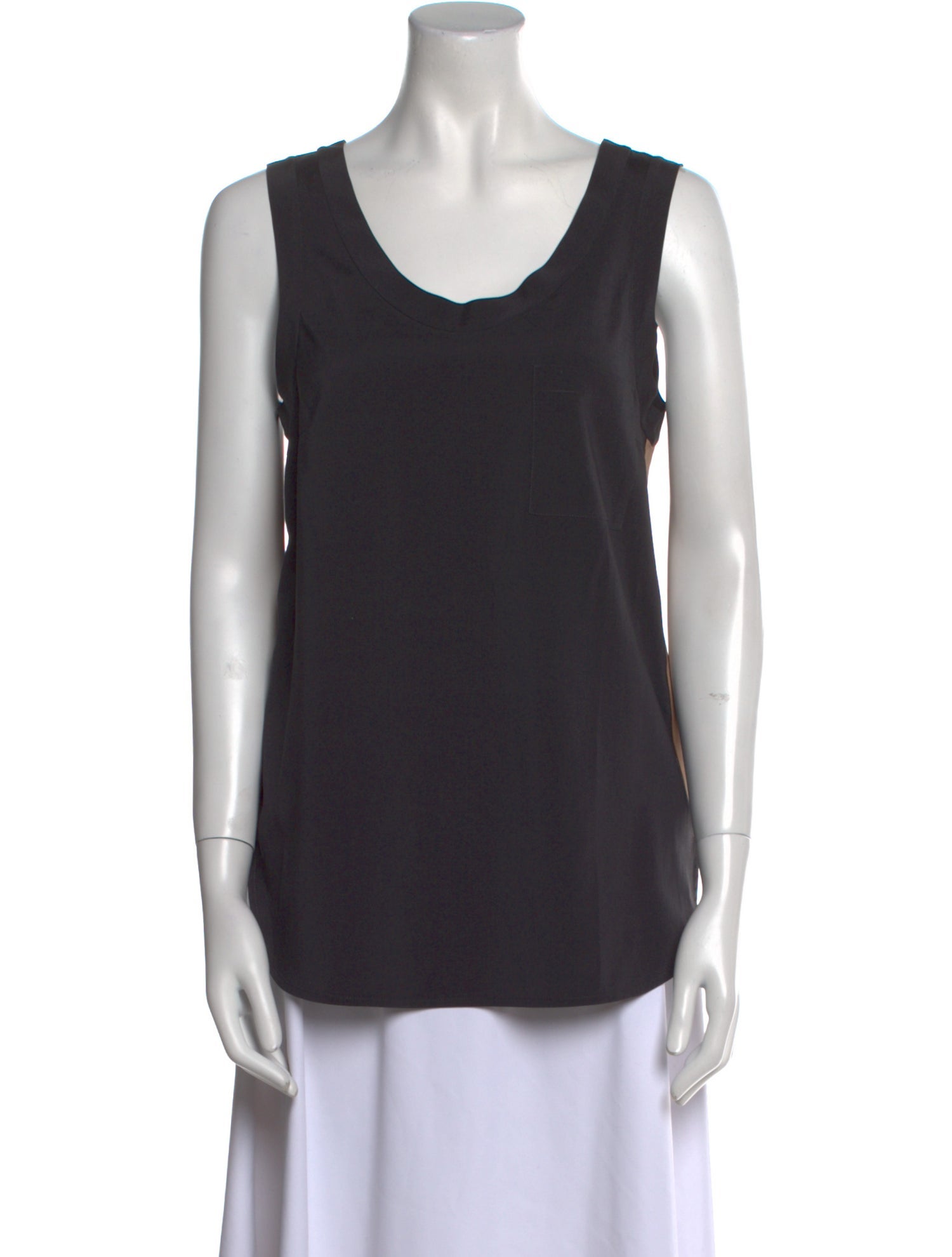 Brunello Cucinelli Silk Scoop Neck Top