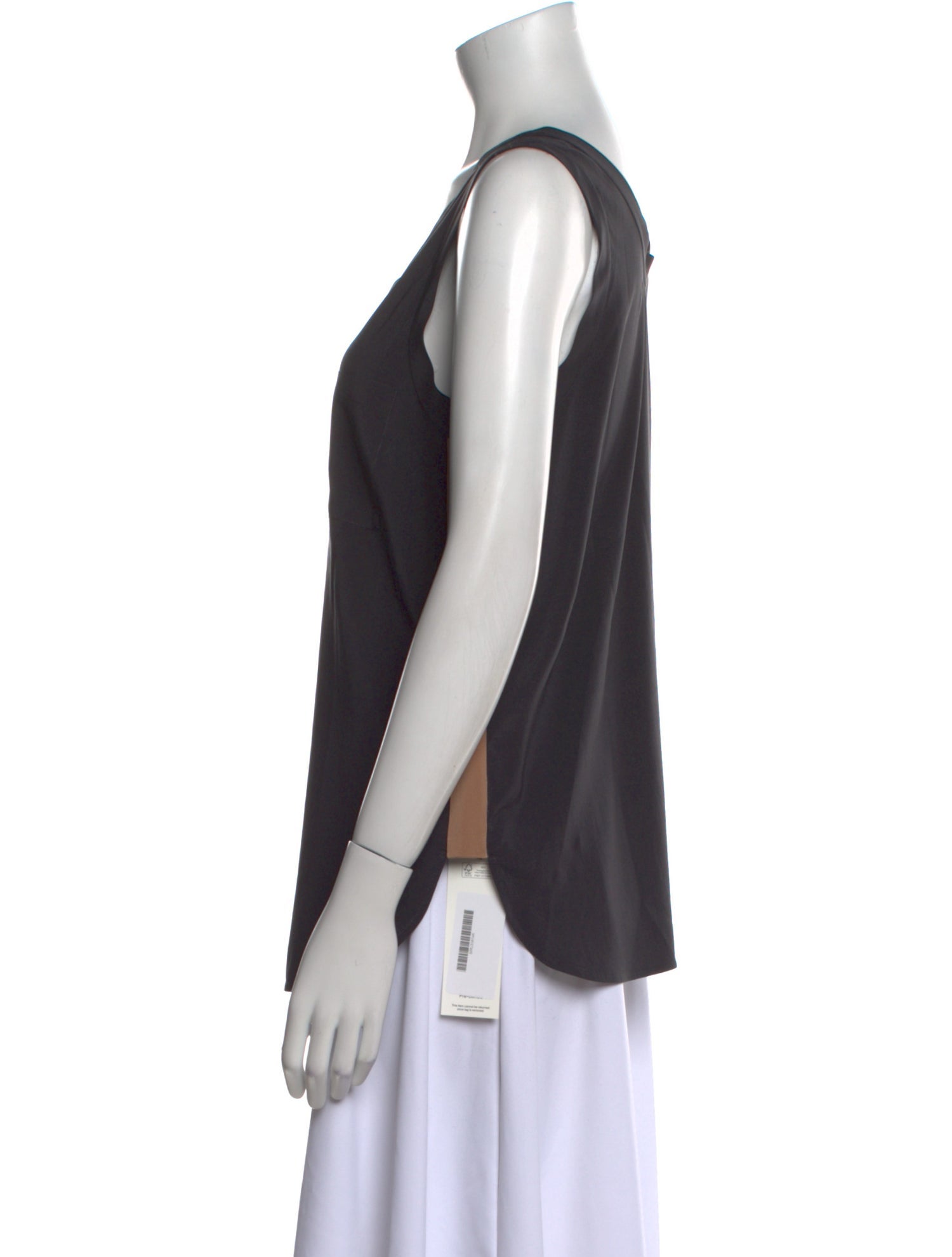 Brunello Cucinelli Silk Scoop Neck Top