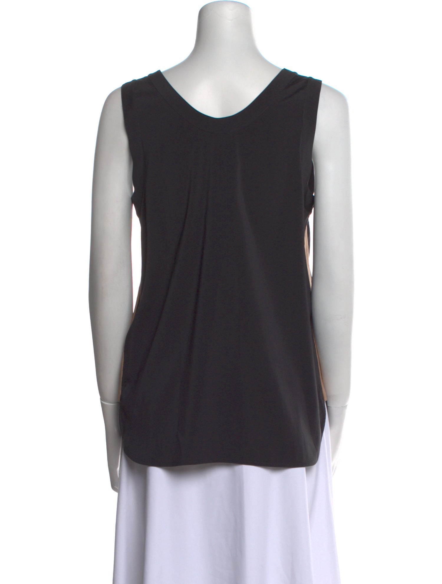 Brunello Cucinelli Silk Scoop Neck Top