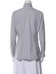 Brunello Cucinelli Mock Neck Long Sleeve Button-Up Top