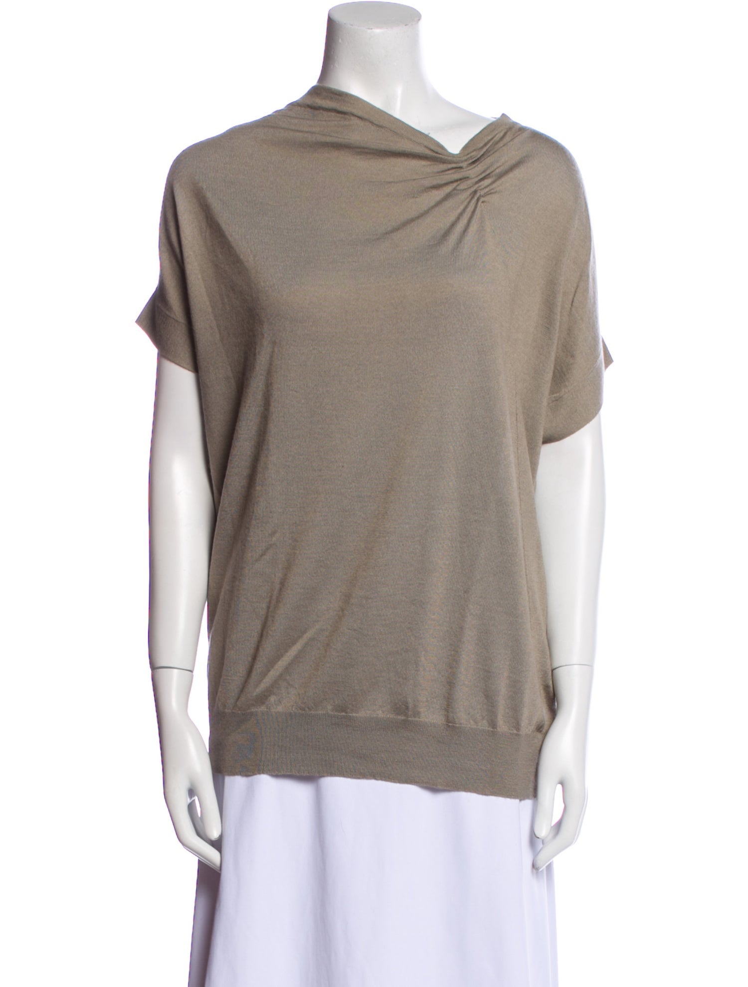 Brunello Cucinelli Cashmere Cowl Neck Top