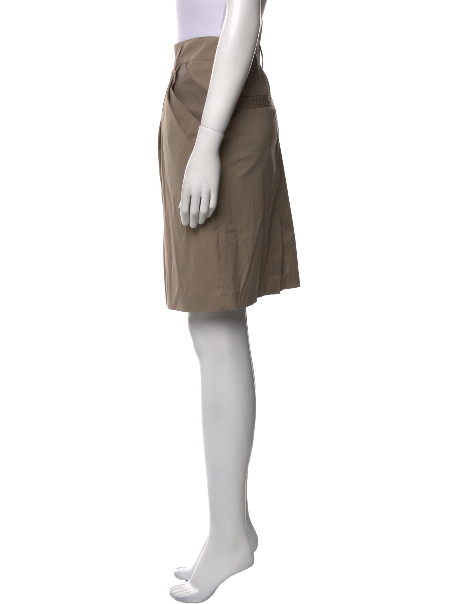 Brunello Cucinelli Pleated Accents Knee-Length Skirt