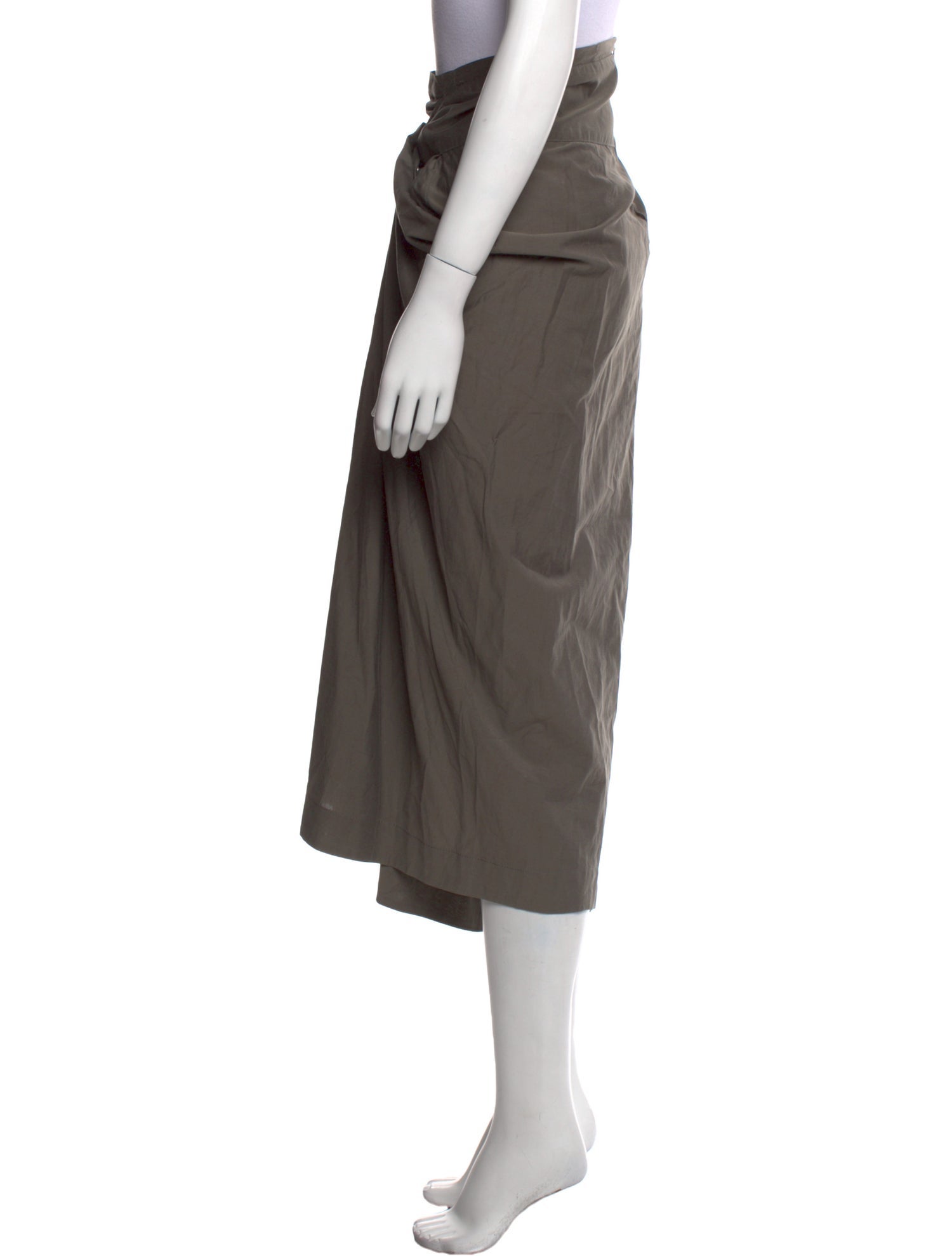 Brunello Cucinelli Pleated Accents Midi Length Skirt