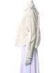 Brunello Cucinelli Striped Long Sleeve Button-Up Top