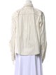 Brunello Cucinelli Striped Long Sleeve Button-Up Top