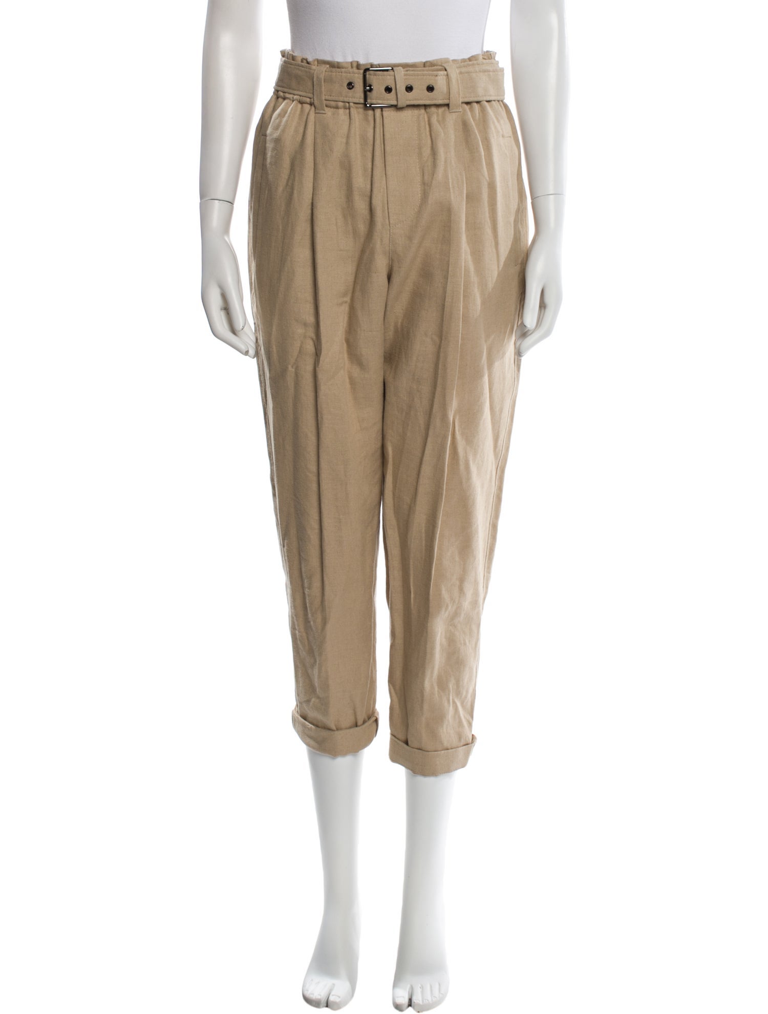Brunello Cucinelli Linen Straight Leg Pants