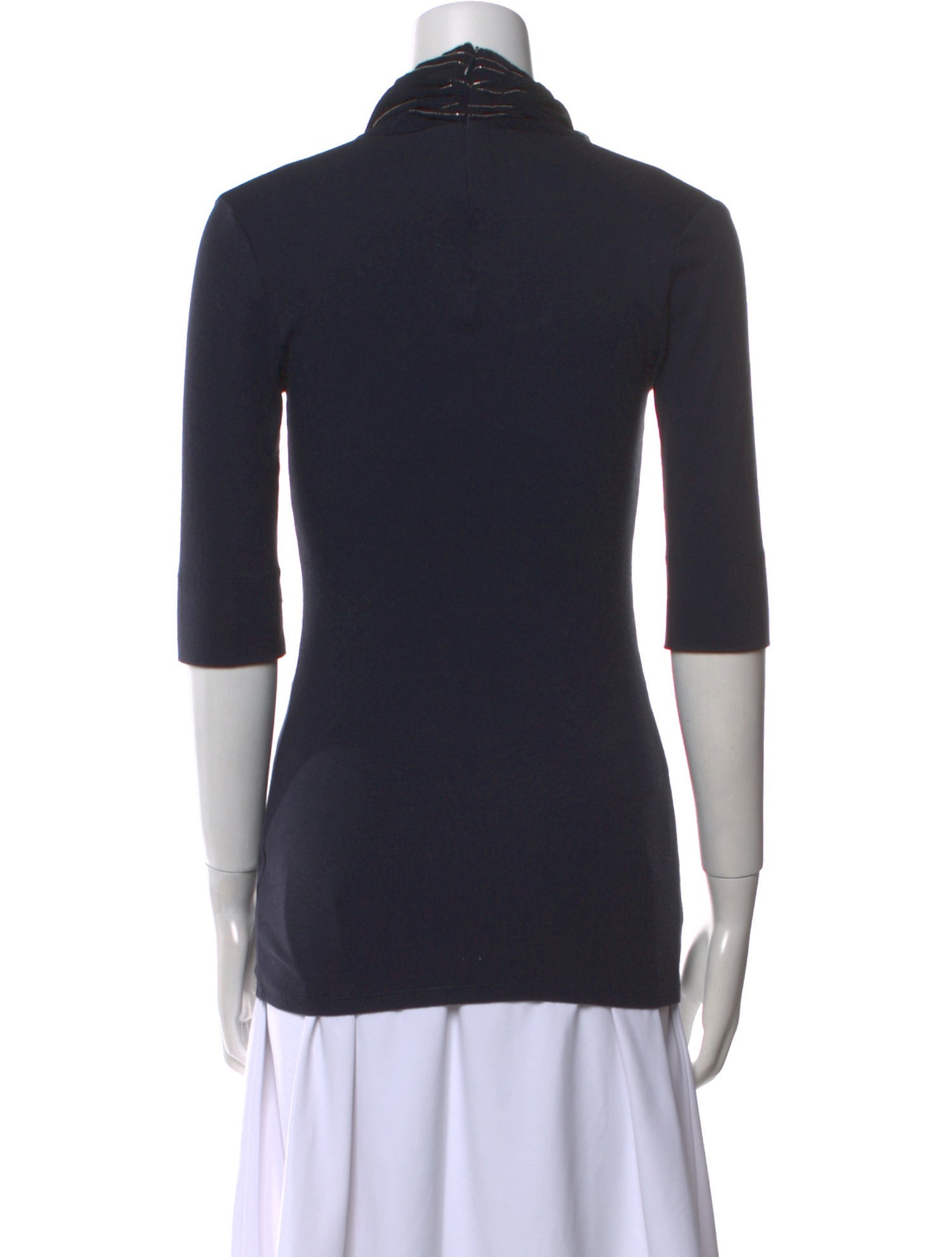 Brunello Cucinelli Silk Cowl Neck Top