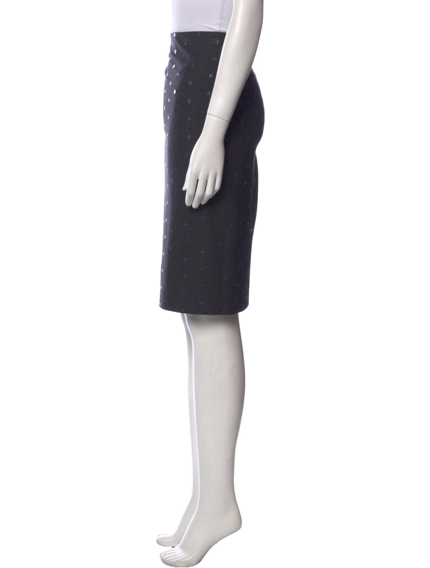 Brunello Cucinelli Virgin Wool Knee-Length Skirt