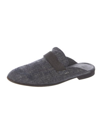Brunello Cucinelli Monili Denim Mules