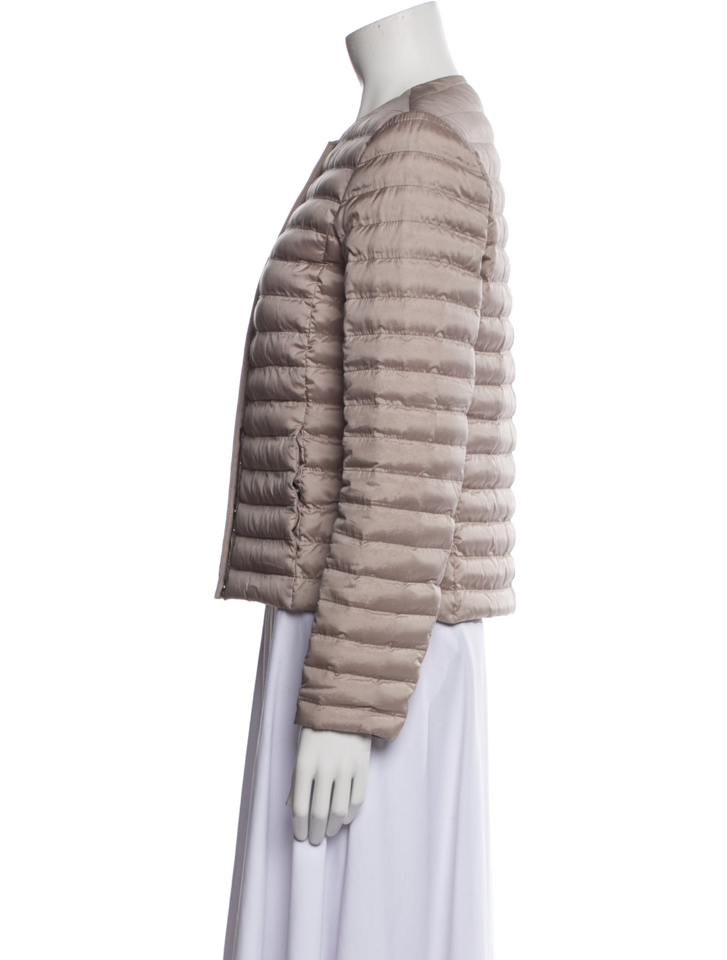 Brunello Cucinelli Silk Striped Faux Fur Jacket