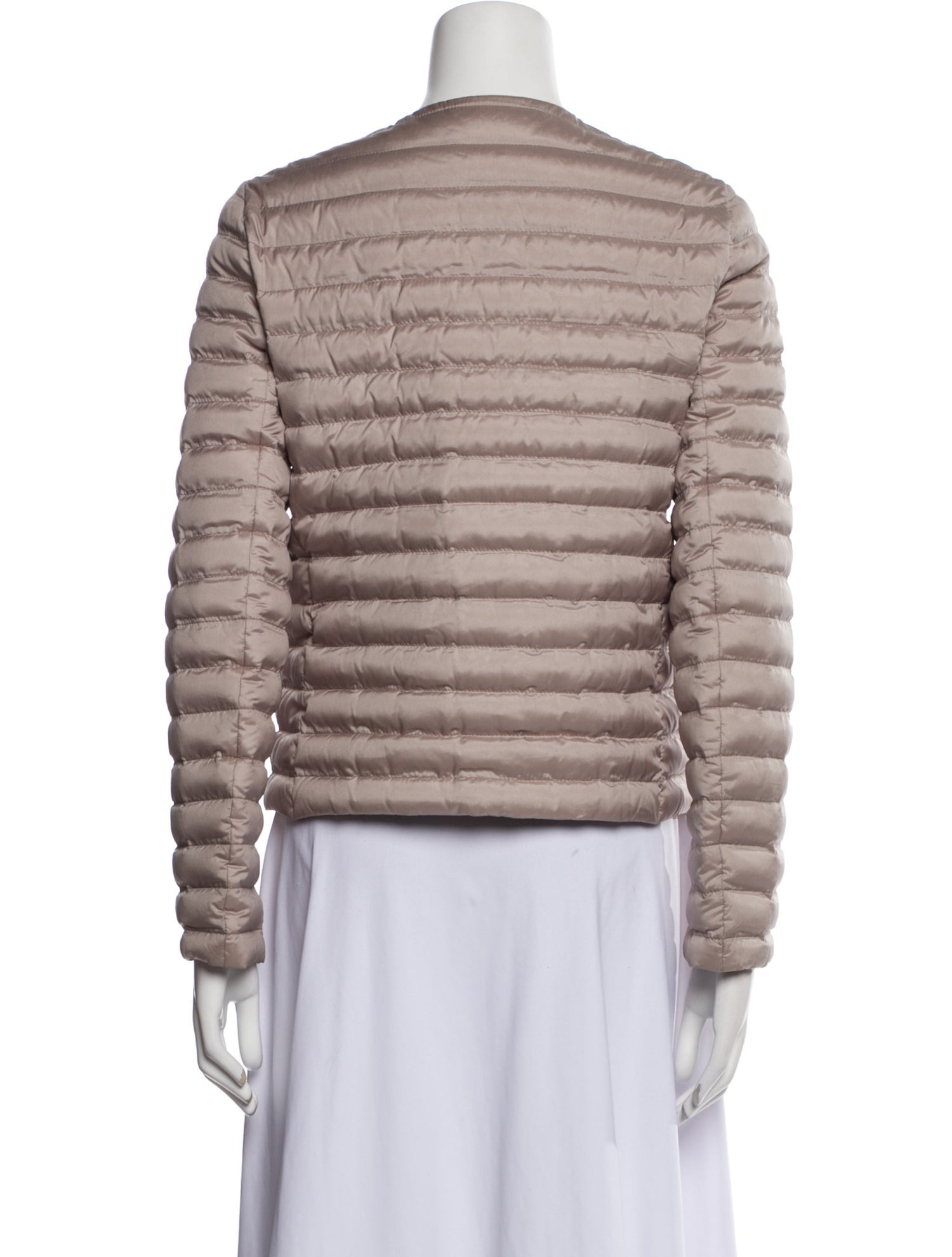 Brunello Cucinelli Silk Striped Faux Fur Jacket