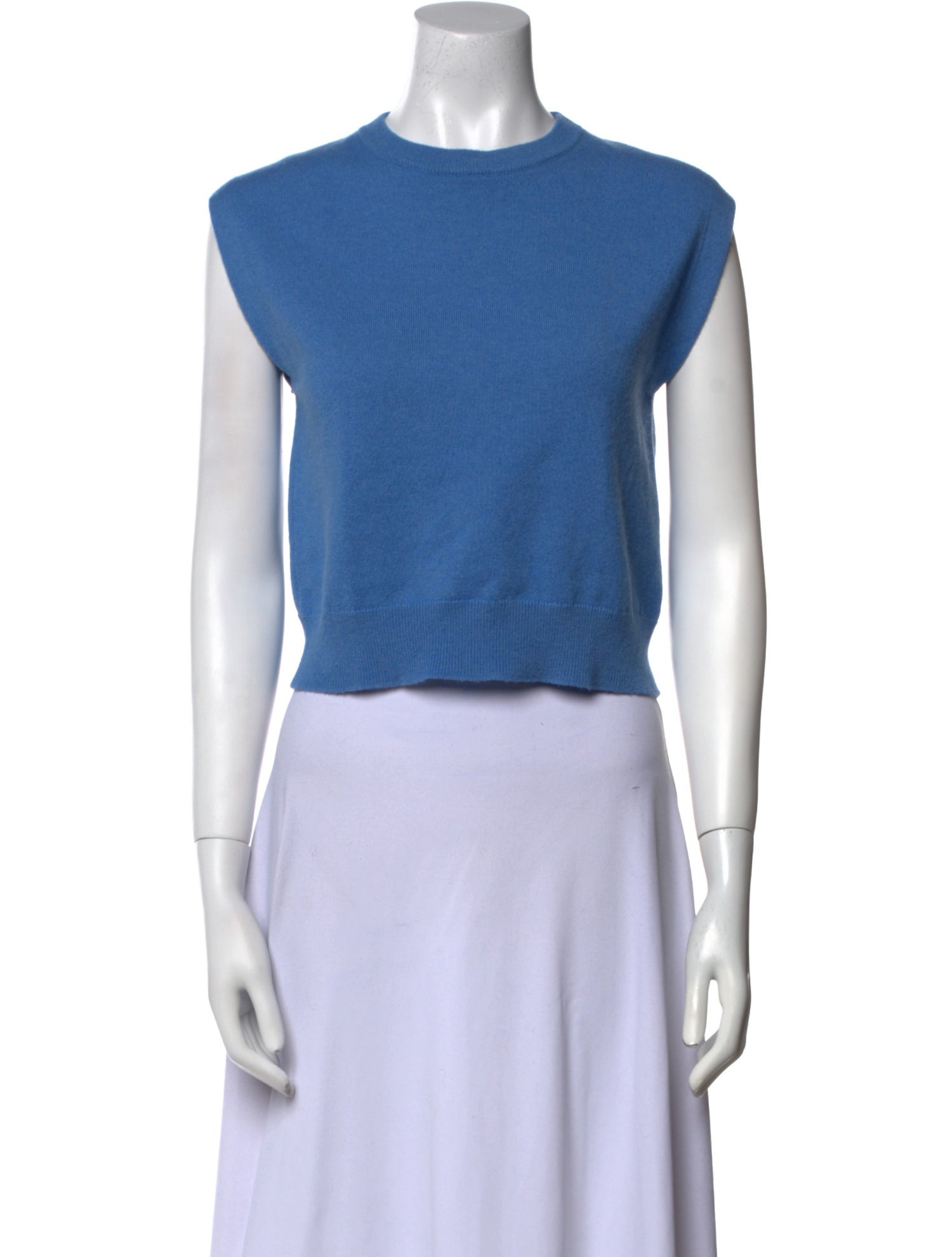 Brunello Cucinelli Cashmere Crew Neck Crop Top