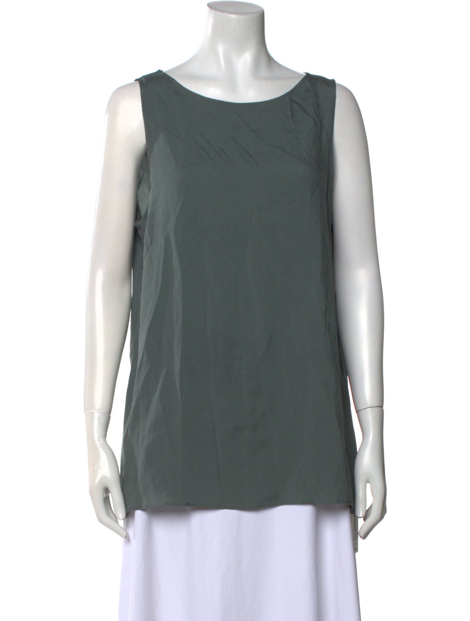 Brunello Cucinelli Silk Scoop Neck Top