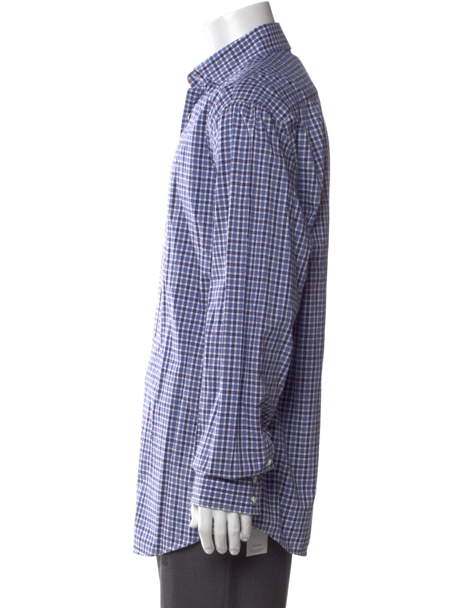 Brunello Cucinelli Plaid Print Long Sleeve Dress Shirt