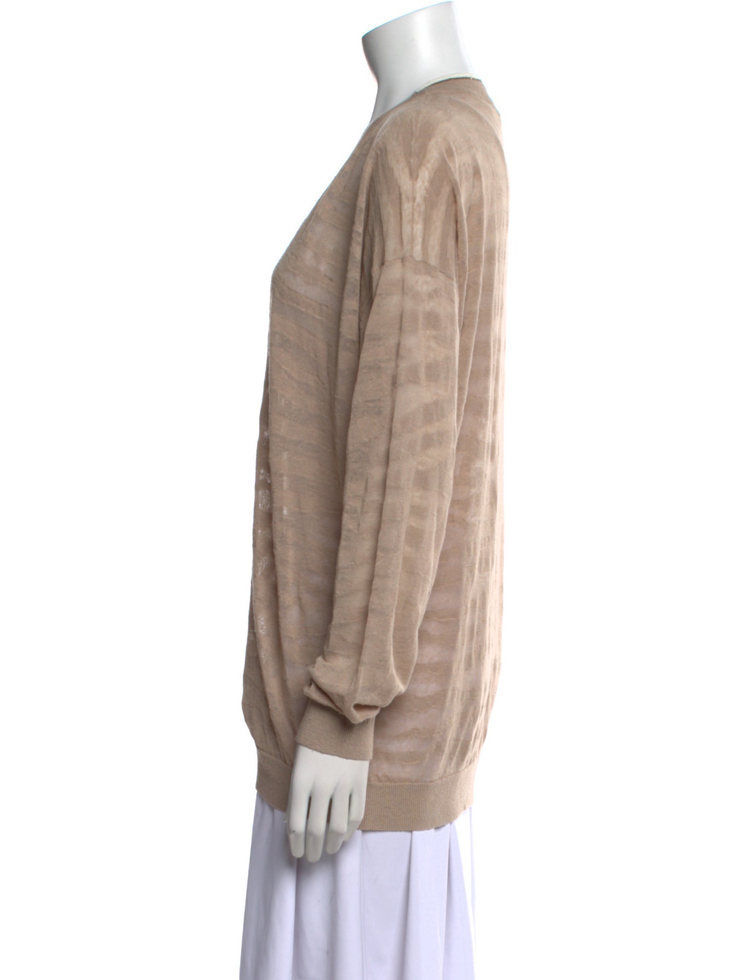Brunello Cucinelli Linen V-Neck Sweater